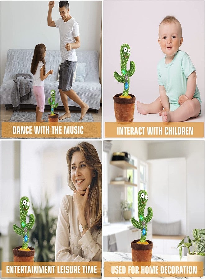 Desidiya® Dancing Cactus Voice Recorder Baby Toys - Plush Toys Talking and Singing Cactus Toy for Boys and Girls - Image 2
